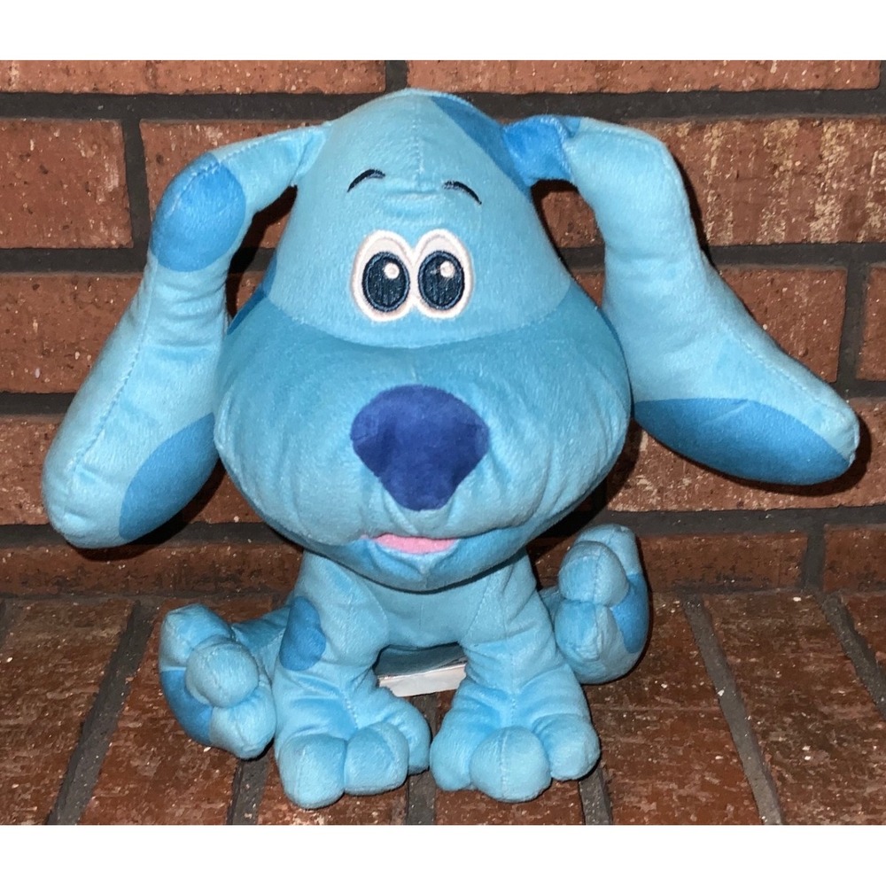 Blues Clues & You Blue Dog Plush Stuffed Animal Glitter Paw Nickelodeon 10in